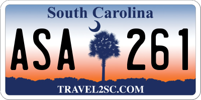 SC license plate ASA261