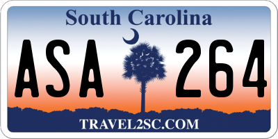 SC license plate ASA264