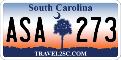 SC license plate ASA273