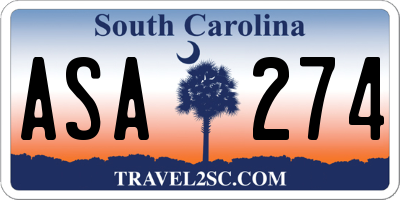 SC license plate ASA274