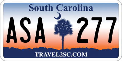 SC license plate ASA277