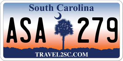 SC license plate ASA279