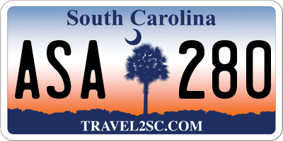 SC license plate ASA280