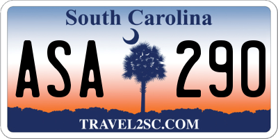 SC license plate ASA290