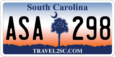 SC license plate ASA298