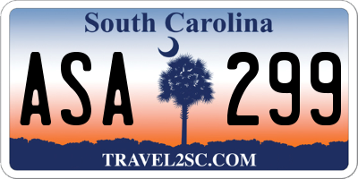SC license plate ASA299