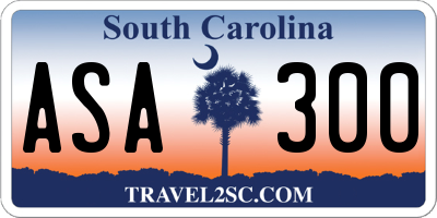 SC license plate ASA300