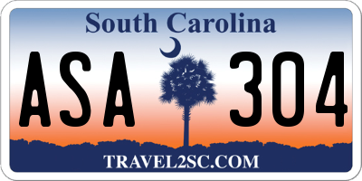 SC license plate ASA304