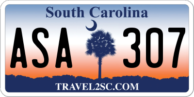 SC license plate ASA307