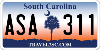 SC license plate ASA311