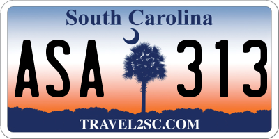 SC license plate ASA313