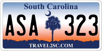 SC license plate ASA323