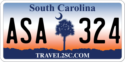 SC license plate ASA324