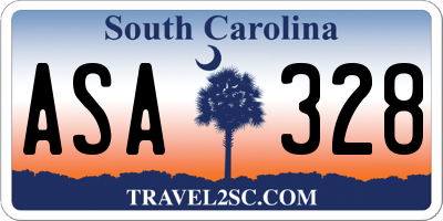 SC license plate ASA328