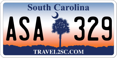 SC license plate ASA329