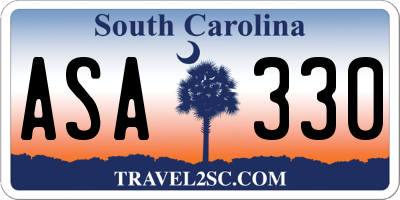 SC license plate ASA330