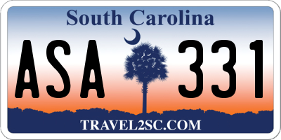 SC license plate ASA331