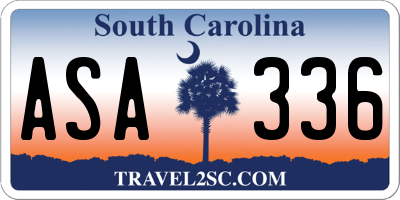 SC license plate ASA336
