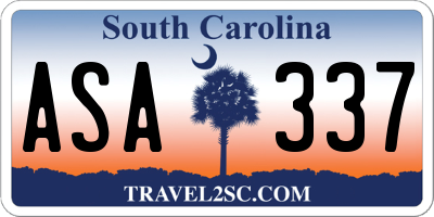 SC license plate ASA337