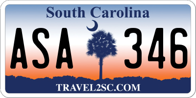 SC license plate ASA346