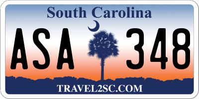 SC license plate ASA348