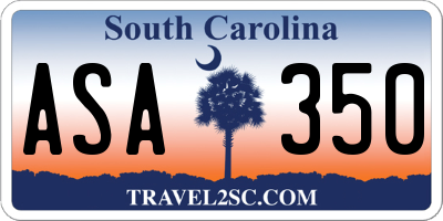 SC license plate ASA350