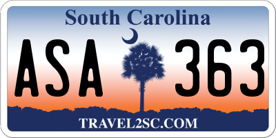 SC license plate ASA363