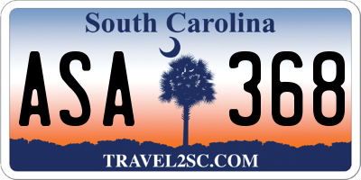 SC license plate ASA368