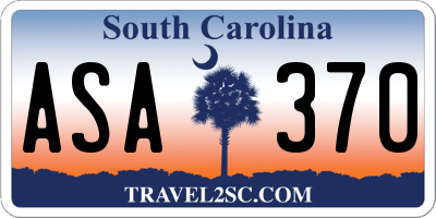 SC license plate ASA370