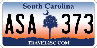 SC license plate ASA373