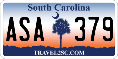 SC license plate ASA379