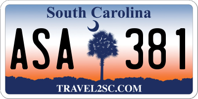 SC license plate ASA381
