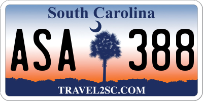 SC license plate ASA388