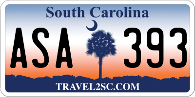 SC license plate ASA393