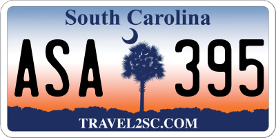 SC license plate ASA395