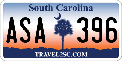 SC license plate ASA396