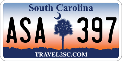 SC license plate ASA397