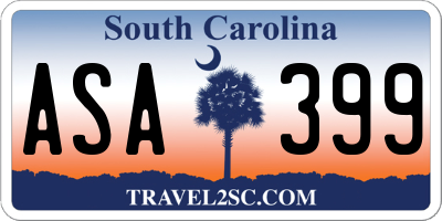SC license plate ASA399