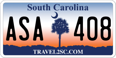 SC license plate ASA408