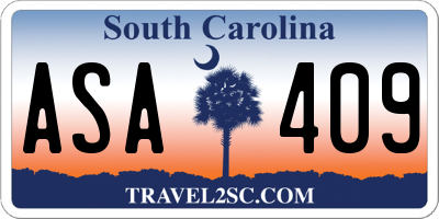 SC license plate ASA409