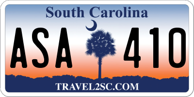 SC license plate ASA410
