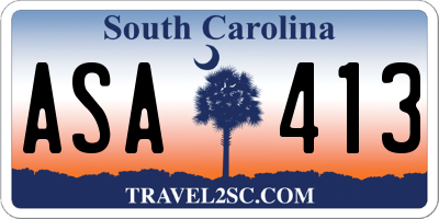 SC license plate ASA413