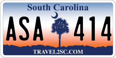 SC license plate ASA414