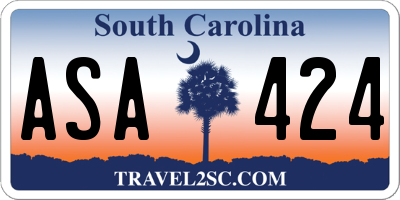SC license plate ASA424