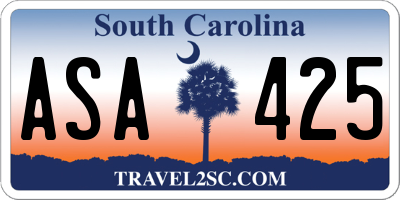 SC license plate ASA425