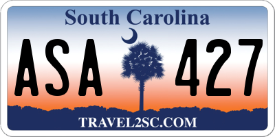 SC license plate ASA427