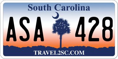 SC license plate ASA428