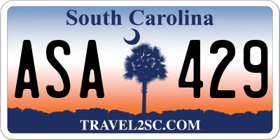 SC license plate ASA429