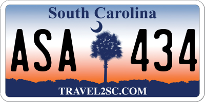 SC license plate ASA434