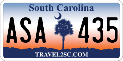 SC license plate ASA435